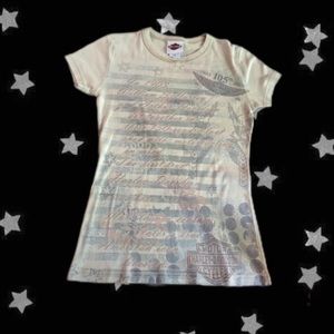 Y2k Harley Davidson fitted graphic tee